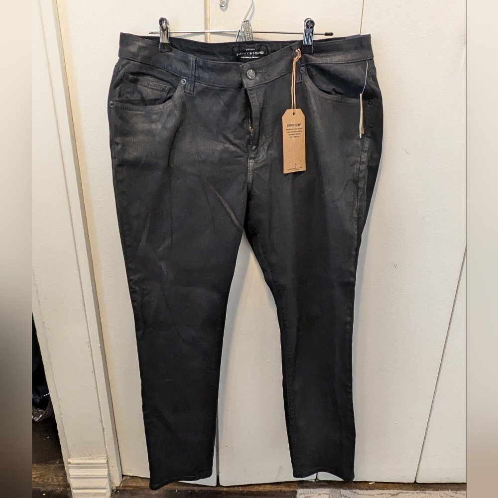 Lucky Brand Ginger Skinny black coated jeans